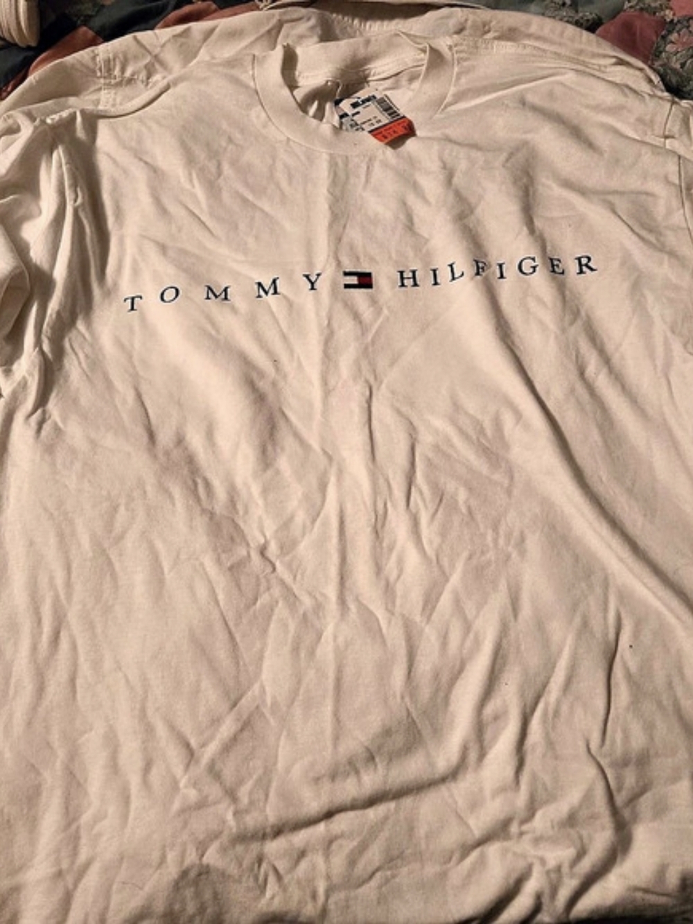 Tommy Hilfiger Basic Logo Tee in White Size XL NWT